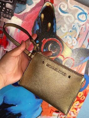 Michael Kors Metallic Gold  Wristlet